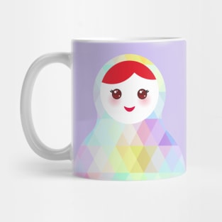 Russian dolls matryoshka (rhombus rainbow) Mug